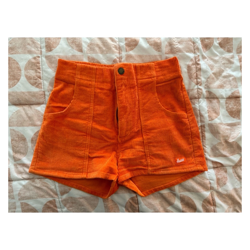 Hammies Women's Orange Corduroy Shorts